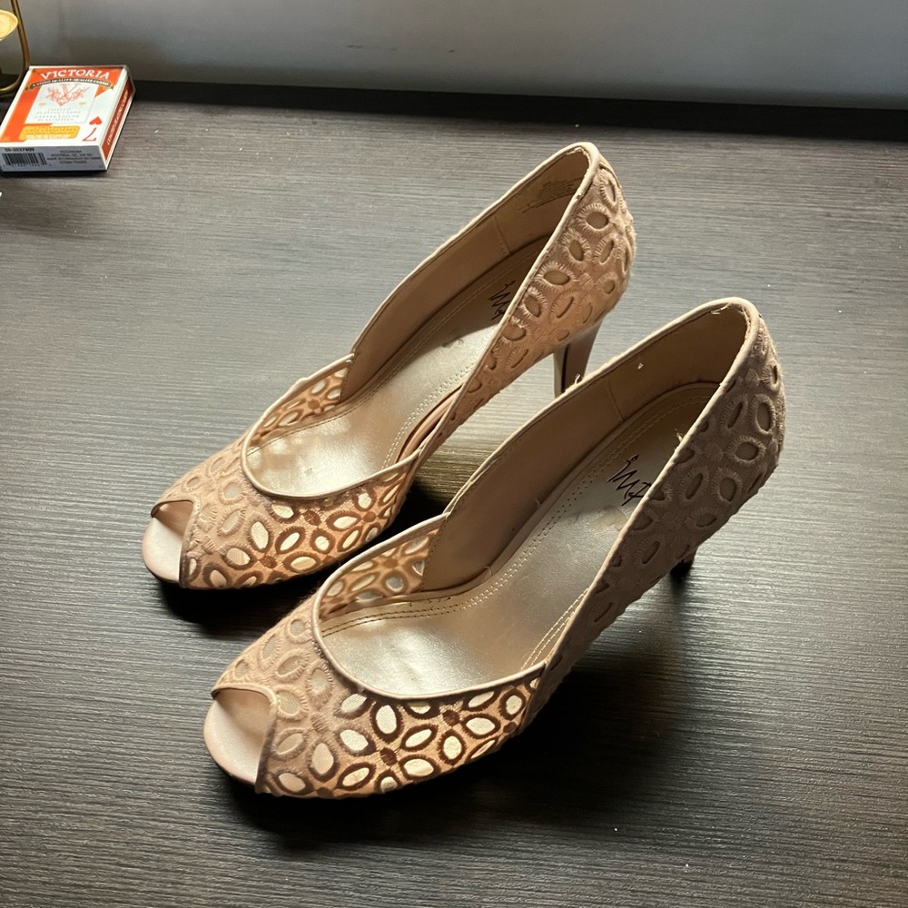 Impo Tan Peep-Toe Heels - Vintage